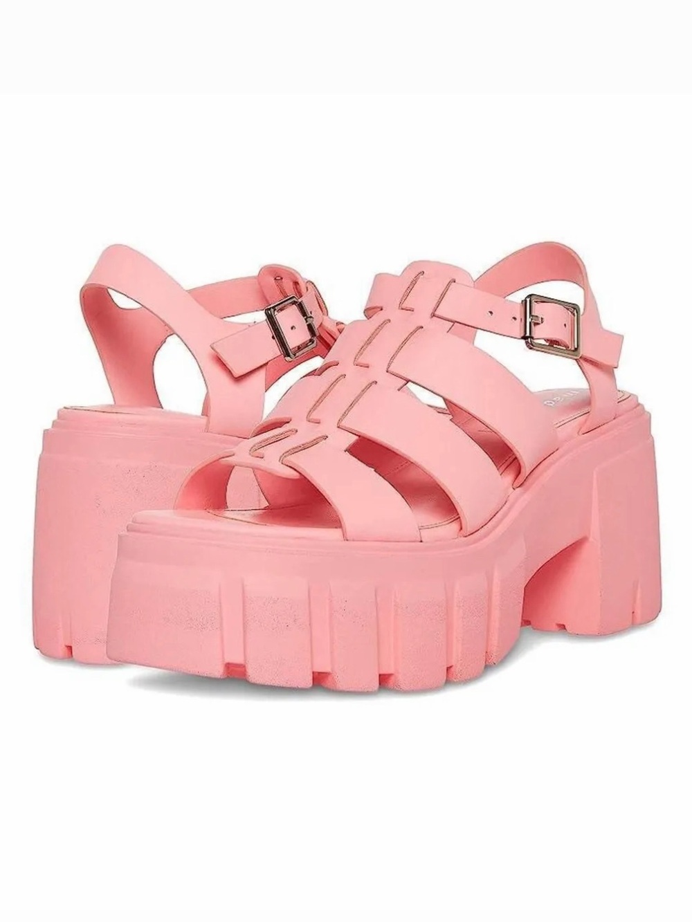 Madden Girl Pink Gennesis Platform Sandals